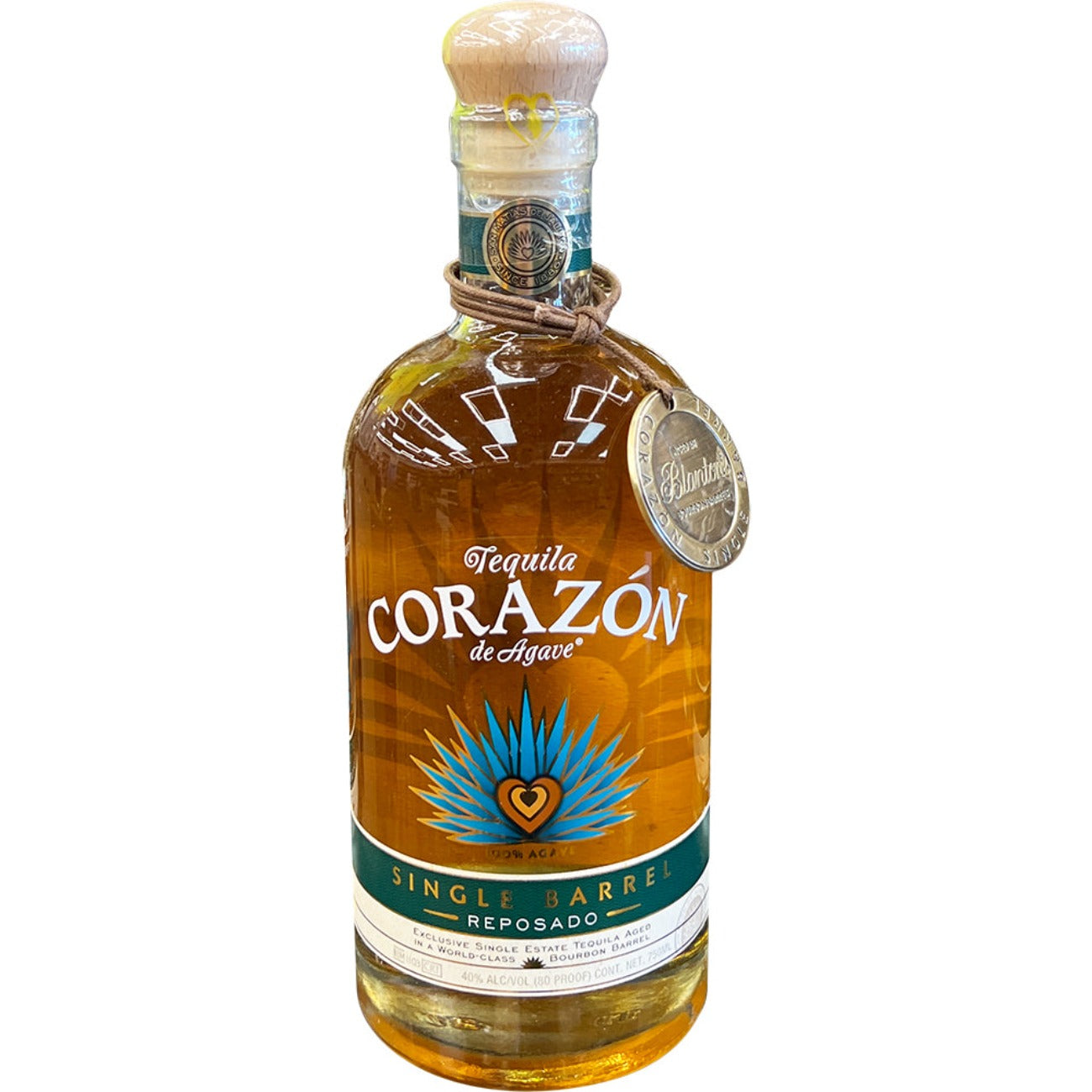 Corazón de Agave Reposado Tequila Aged in Blanton’s Bourbon Barrels 750ml