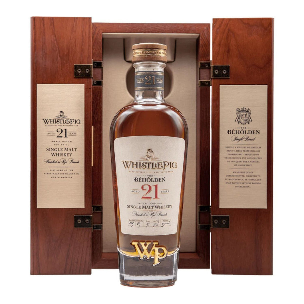 WhistlePig The Béhôlden 21 Year Single Malt Whiskey 750ml