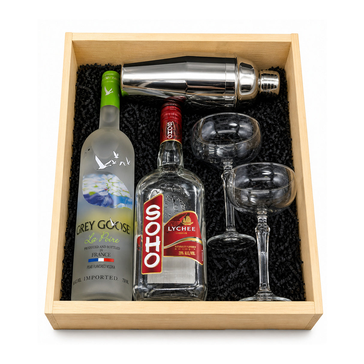Grey Goose La Poire Skinny Lychee Martini Gift Set 750ml