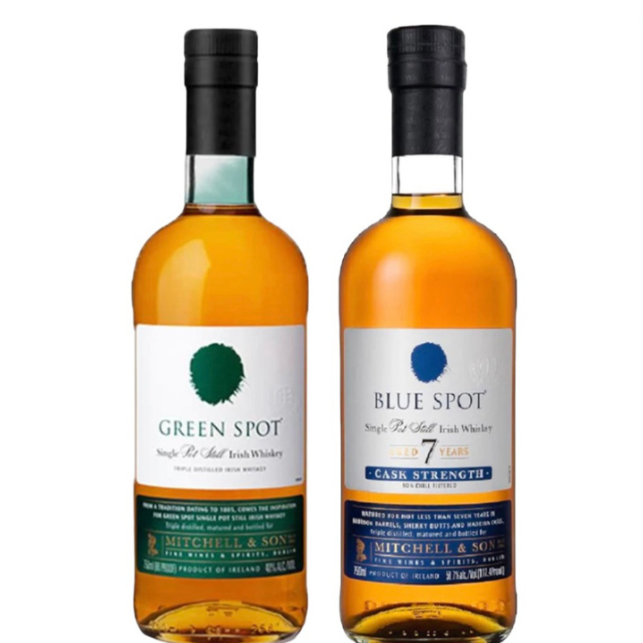 Green Spot and Blue Spot Irish Whiskey Duo Set (2 x 750ml)
