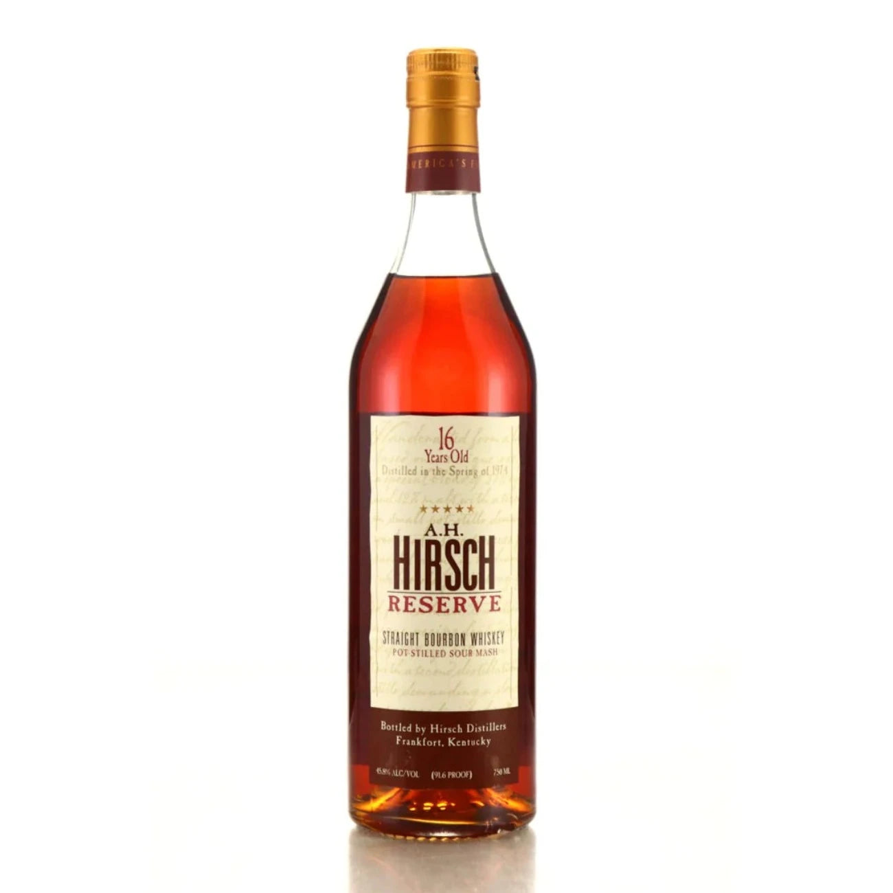 A.H. Hirsch 1974 16 Year Gold Foil Straight Bourbon Whiskey 750ml