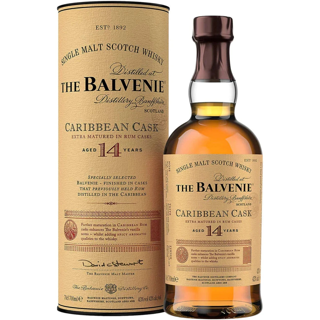 The Balvenie 14 Year Caribbean Cask Single Malt Scotch Whisky 750ml