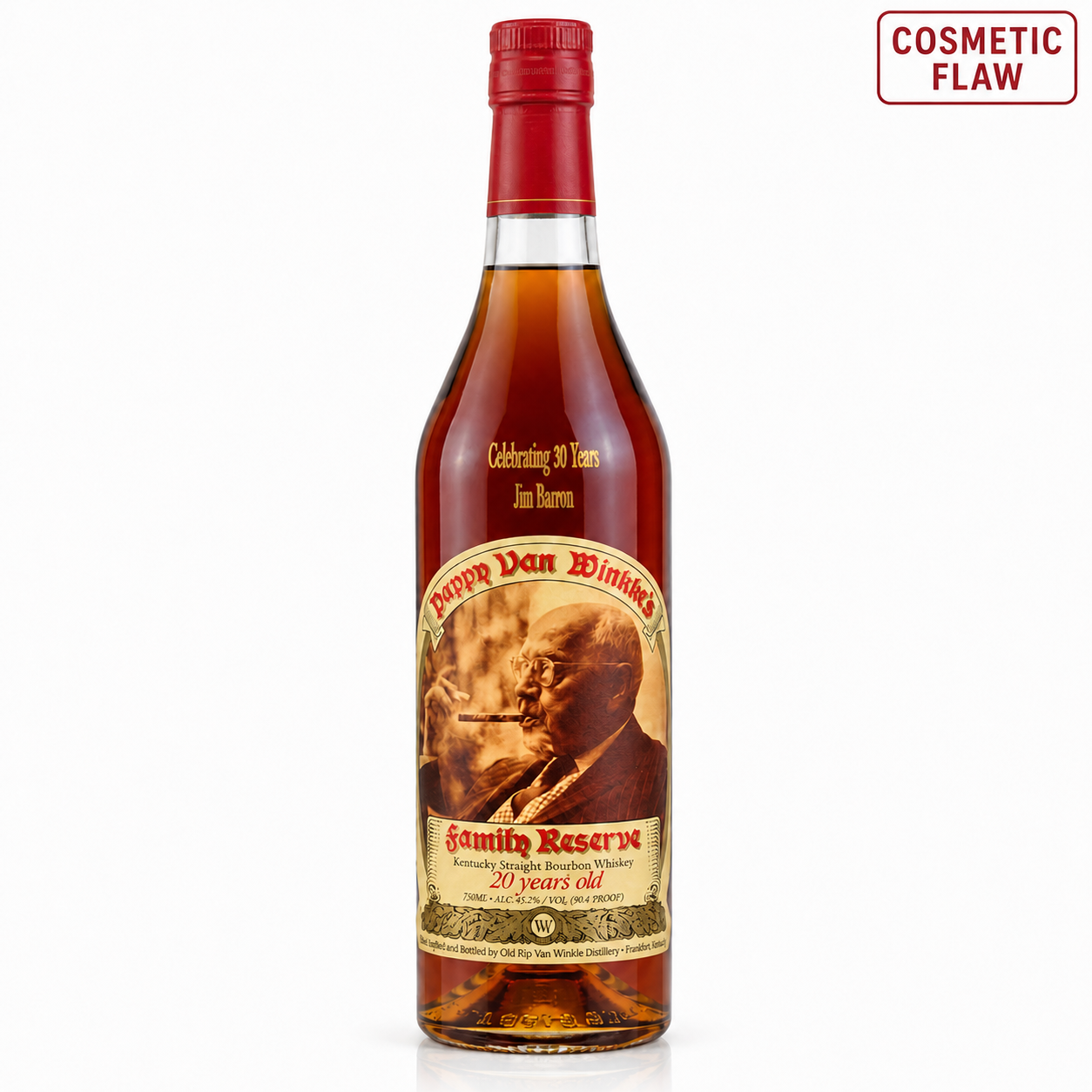 Pappy Van Winkle Family Reserve 20 Year Kentucky Straight Bourbon Whiskey 750ml Cosmetic Flaw