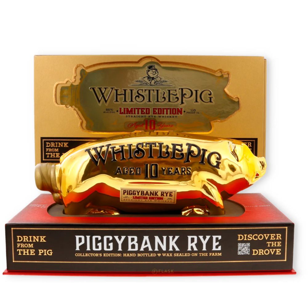 WhistlePig PiggyBank 10 Year Old Gold Edition Straight Rye Whiskey 750ml