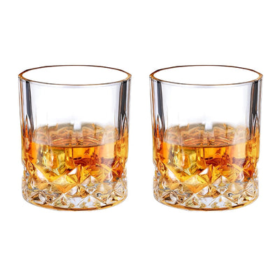 Old-Fashioned Whiskey Glasses – Set of 2, 10oz Premium Lead-Free Crystal