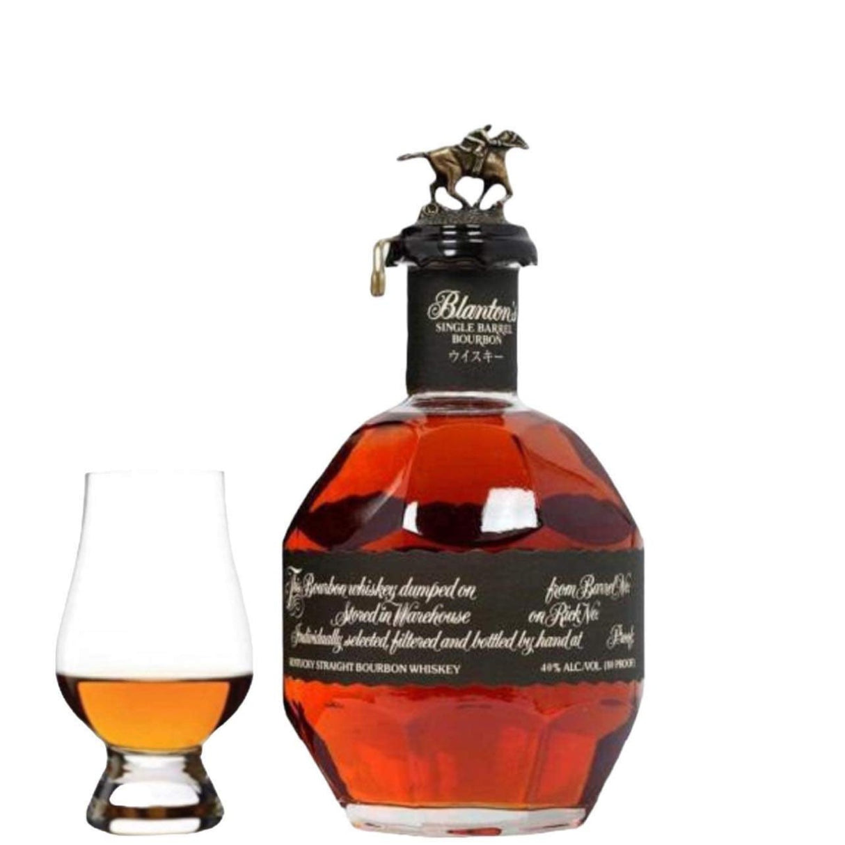 Blanton's Black Edition Bourbon Gift Set with Glencairn Glass 750ml