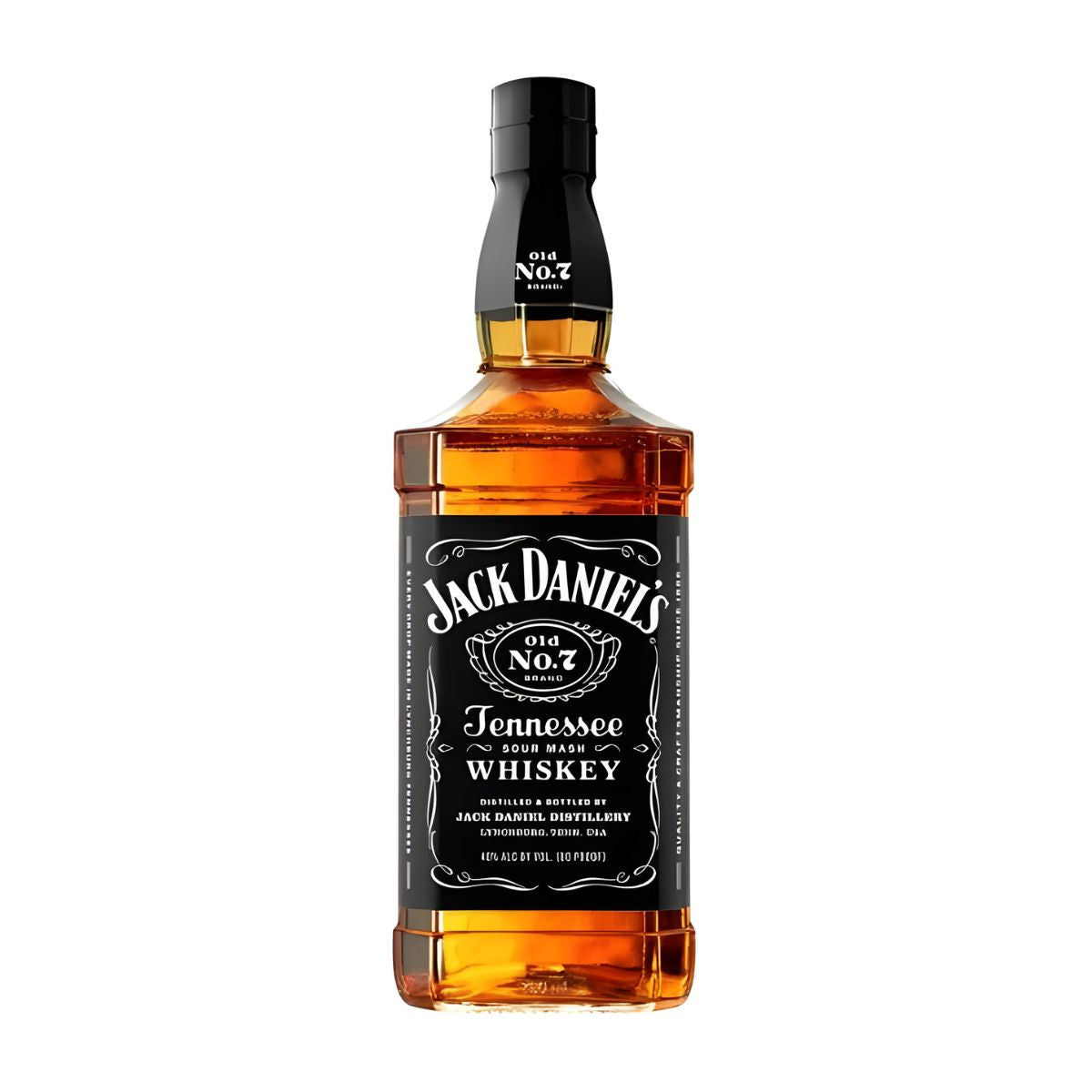Jack Daniel's Old No. 7 Tennessee Whiskey 750ml bottle charcoal-mellowed through the Lincoln County Process from Lynchburg, Tennessee distillery established in 1866