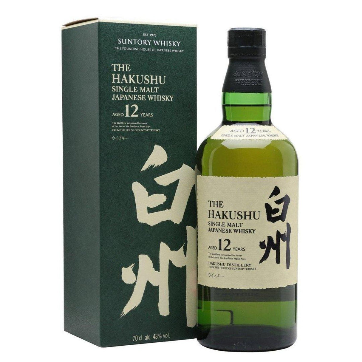 Hakushu 12 Year Single Malt Japanese Whisky 700ml
