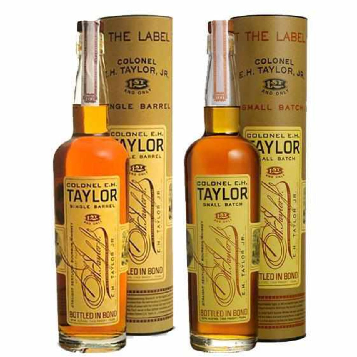 Colonel E.H. Taylor Bottled-in-Bond Bourbon Bundle – Small Batch & Single Barrel (750ml Each)
