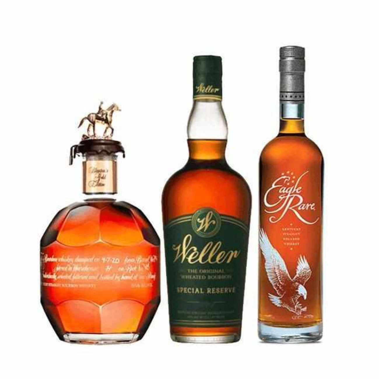 Elevated Home Bar Bourbon Bundle – Blanton’s Gold, Weller Special Reserve, Eagle Rare