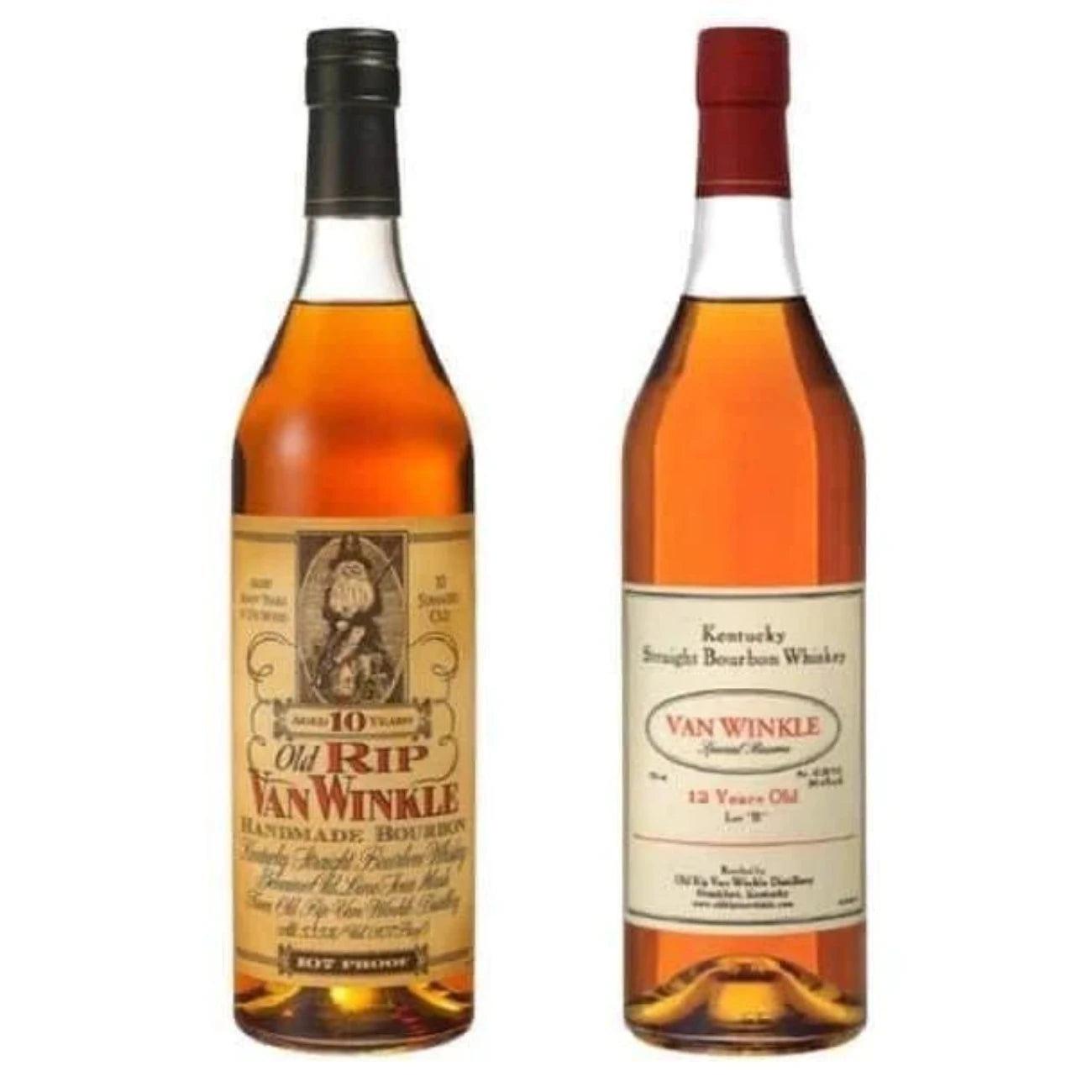 Pappy Van Winkle Bourbon Duo – 10 Year Old Rip and 12 Year Lot B (2 x 750ml)