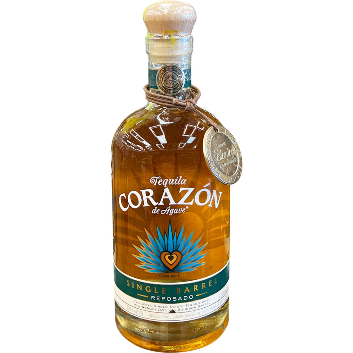 Corazón de Agave Reposado Tequila Aged in Blanton's Bourbon Barrels 750ml