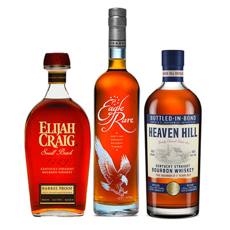 Heaven Hill, Eagle Rare, and Elijah Craig Bourbon Bundle (3 x 750ml)