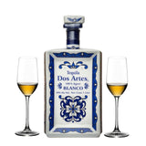 Dos Artes Blanco Tequila Gift Set with 2 Tequila Glasses 1L