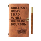 Bourbon Journal & Pen Set - 'Brilliant Ideas I Had While Drinking Bourbon' Leather Notebook accessory