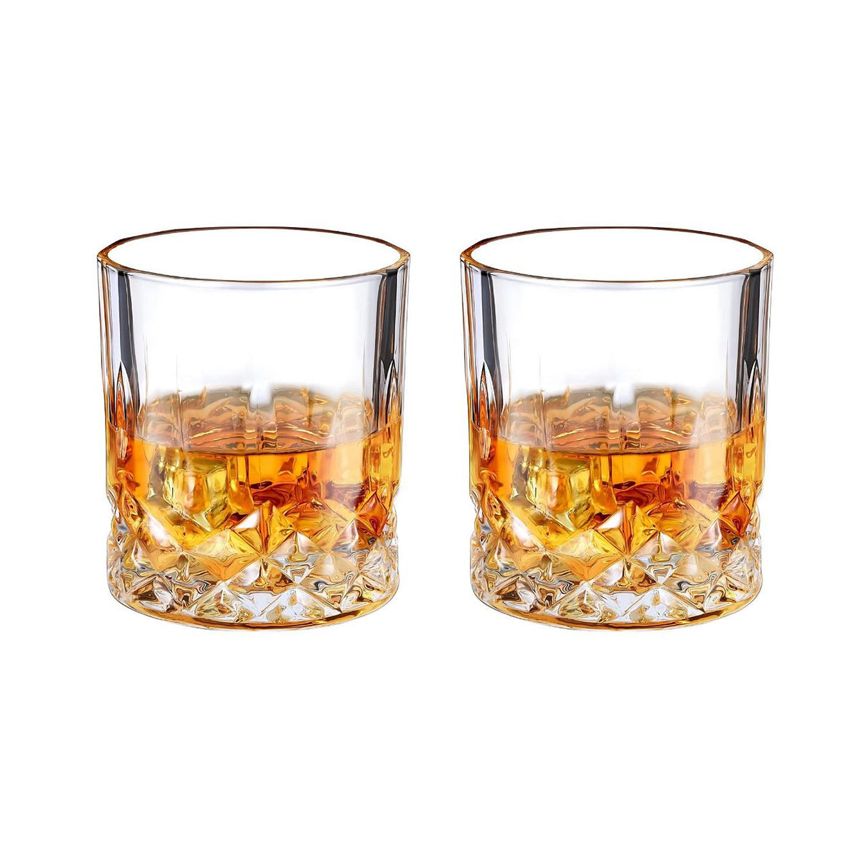 Old-Fashioned Whiskey Glasses – Set of 2, 10oz Premium Lead-Free Crystal