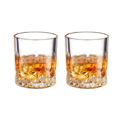 Old-Fashioned Whiskey Glasses – Set of 2, 10oz Premium Lead-Free Crystal