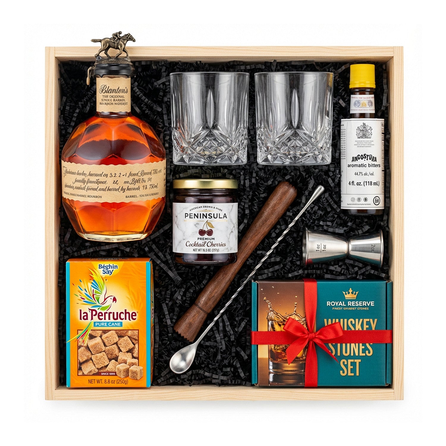 Blanton's Old-Fashioned Gift Crate | Bourbon & Bar Tools – Total