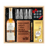 Basil Hayden's Bourbon Gift Crate - Whiskey, Leather Journal, Glasses & Whiskey Stones