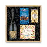 Dom Perignon Champagne Gift Crate with Premium Chocolates (750ml)