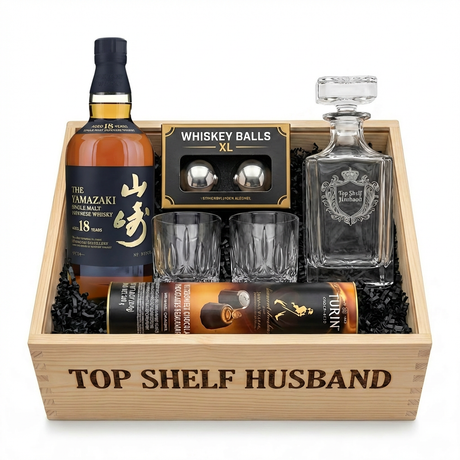 Yamazaki 18 Year Single Malt  – Japanese Whisky "Top Shelf Husband" Gift Crate