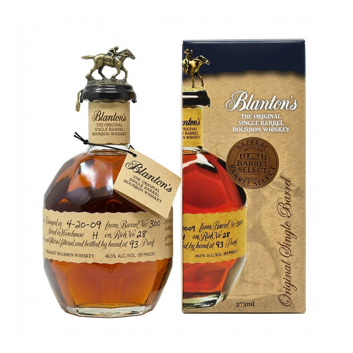 Blanton's Original Single Barrel Bourbon – Sazerac Barrel Select – 375ml