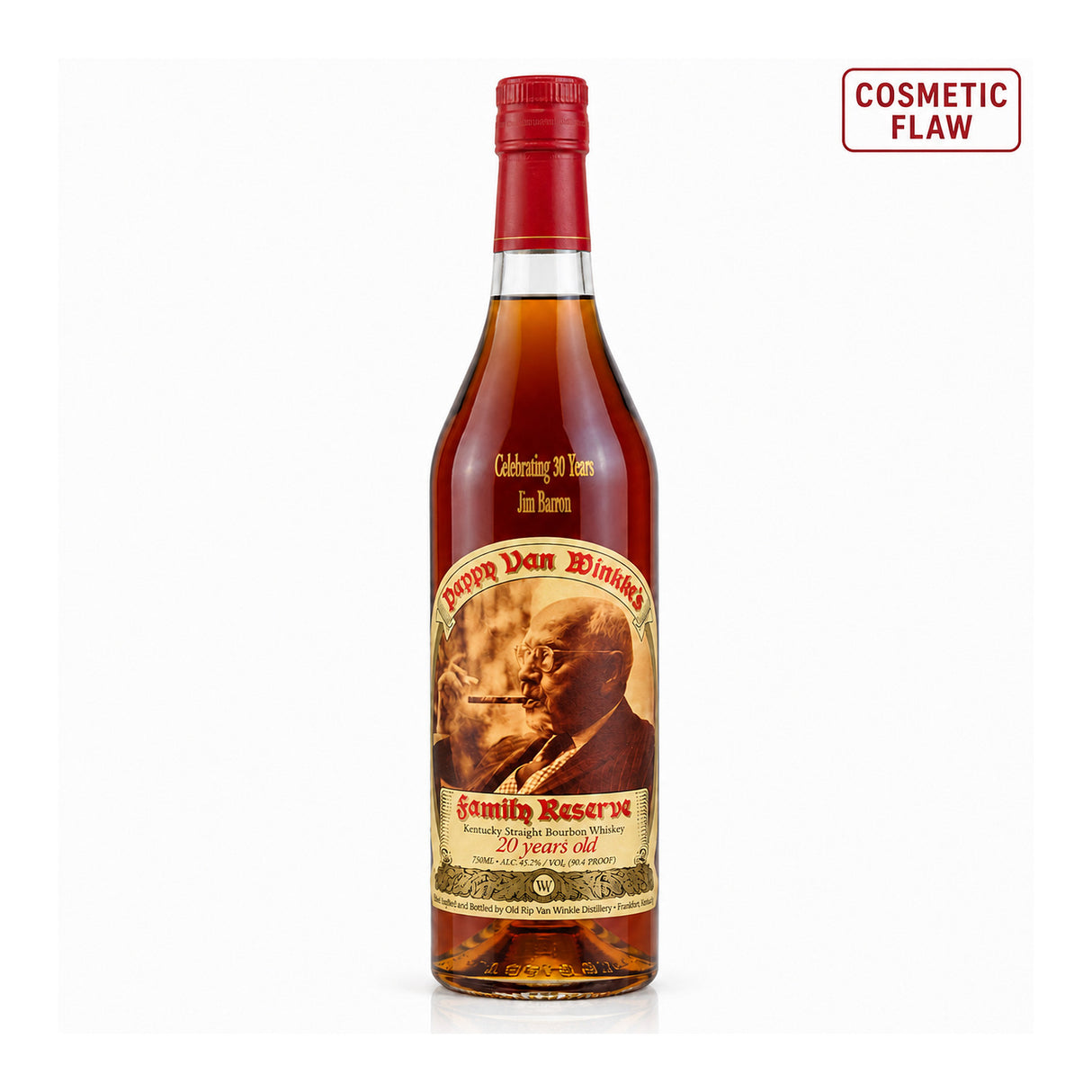 Pappy Van Winkle Family Reserve 20 Year Kentucky Straight Bourbon Whiskey 750ml Cosmetic Flaw