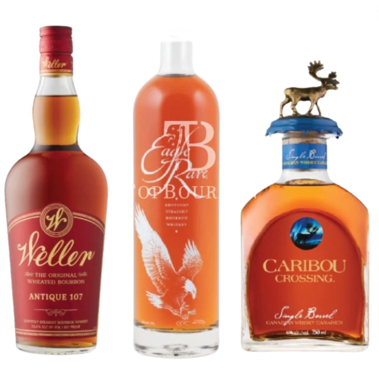 Red White & Blue Bourbon Bundle – Weller Antique 107, Eagle Rare