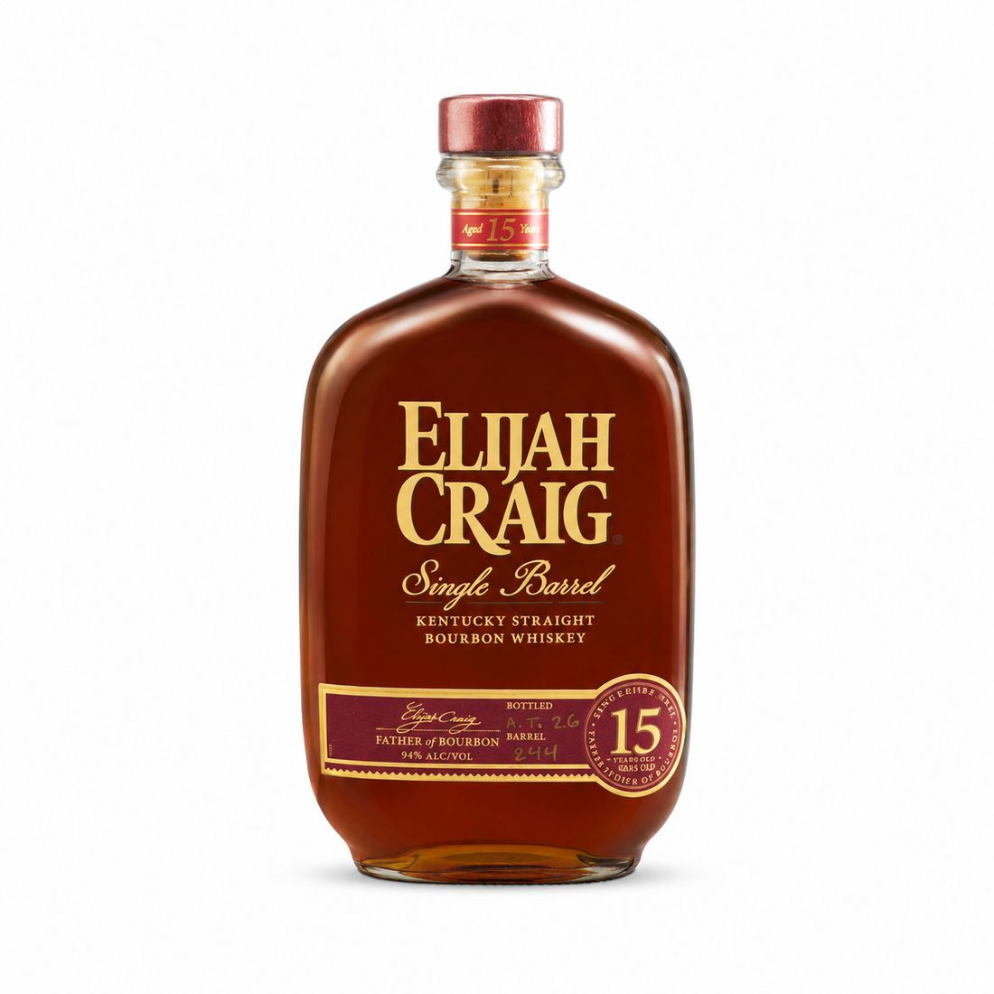 Elijah Craig 15 Year Old Single Barrel Kentucky bourbon 750ml bottle