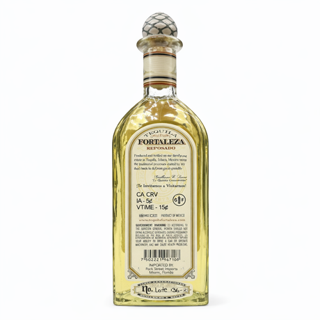 Fortaleza Winter Blend Reposado Tequila 2025 back product image on white background