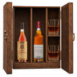 Old Rip Van Winkle 10 Year & Van Winkle Special Reserve 12 Year Lot B in a wooden gift box with two crystal glasses on white