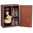 Blanton's Original Single Barrel Bourbon 750ml in a wooden gift case with two included old-fashioned glasses