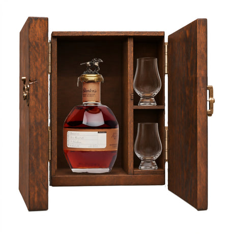 Blanton's Straight From the Barrel Gift Set with Wooden Box & 2 Crystal Glasses – 750ml — Glencairn Glasses