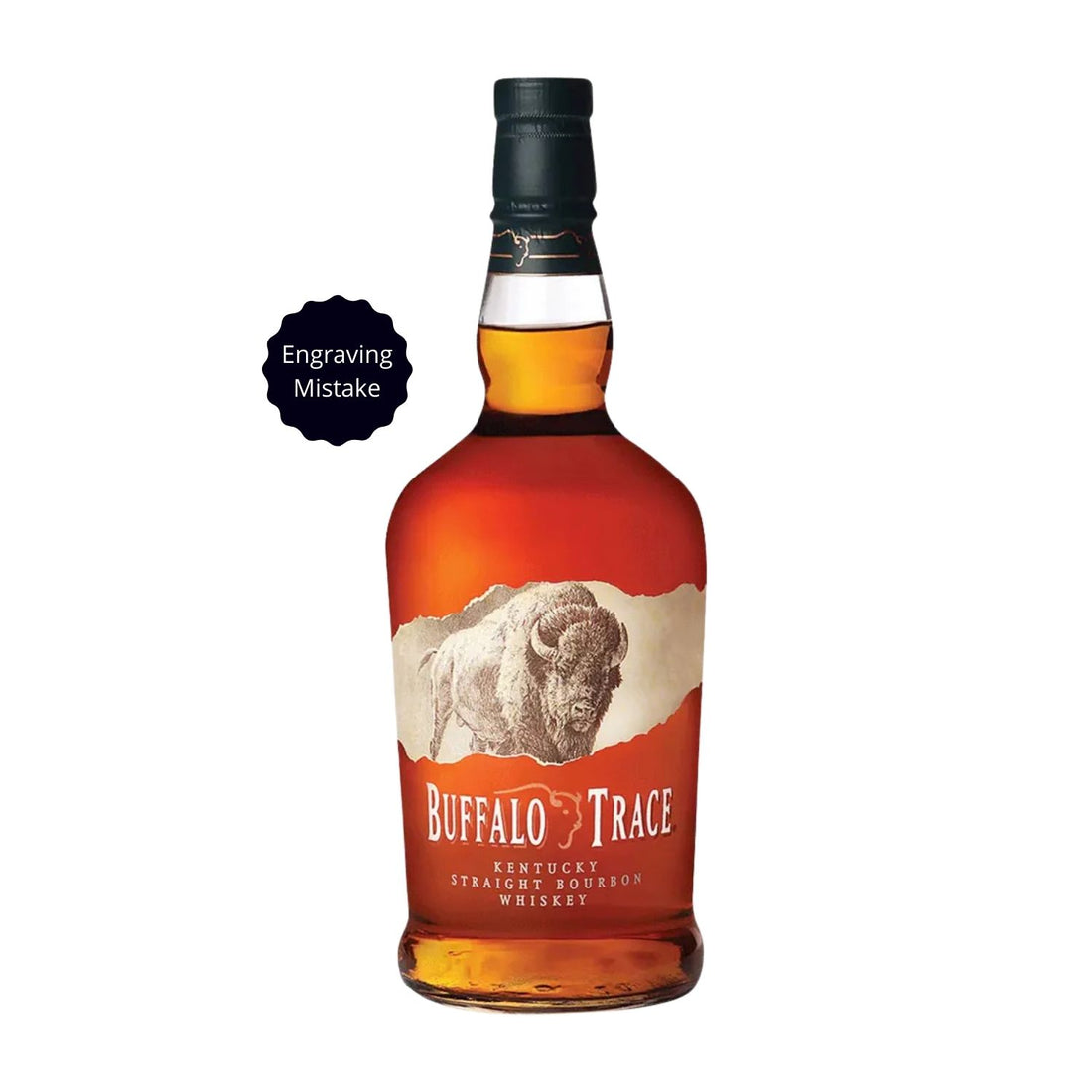Buffalo Trace Kentucky Straight Bourbon Whiskey – Engraving Mistake Bottle Deal (750ml)