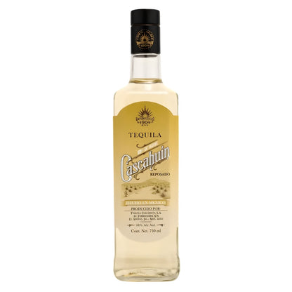 Cascahuín Reposado Tequila 750ml bottle, golden amber 100% Blue Weber agave tequila aged 6-8 months in American oak from El Arenal Jalisco Mexico