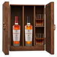The Macallan 18 Year Sherry Oak & The Macallan 18 Year Double Cask wooden gift box with 2 glasses