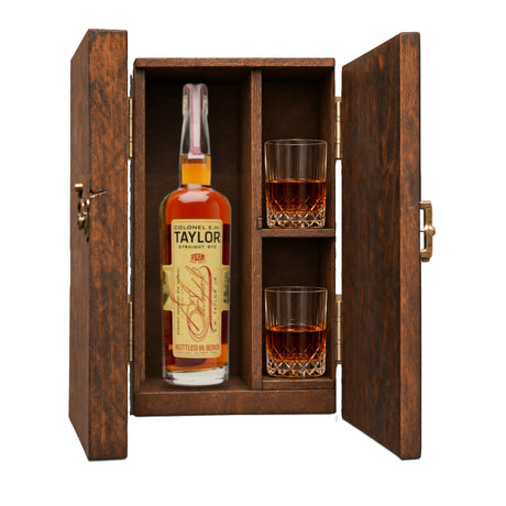 E.H. Taylor Straight Rye Gift Set Wooden Box 2 Glasses 750ml