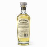 El Tesoro Reposado Single Barrel Tequila back bottle detail on white background