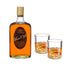 Elmer T. Lee Single Barrel Sour Mash Kentucky Straight Bourbon Gift Set with two engraved crystal-cut glasses on white background – luxury bourbon gift from Total Bourbon