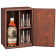 Pappy Van Winkle Family Reserve 15 Year Gift Set with Wooden Box & 2 Crystal Glasses featuring a 750 mL bottle, fitted wooden box, and two glasses