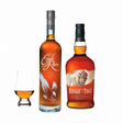 Eagle Rare 10 Year and Buffalo Trace bottles with Glencairn glass