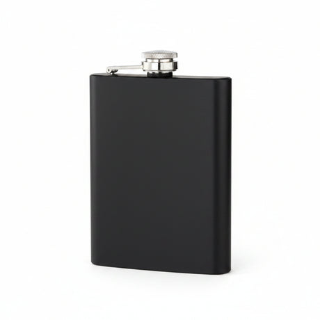 Black matte hip flask