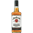 Jim Beam Kentucky Straight Bourbon Whiskey 750ml bottle with white label and red seal.