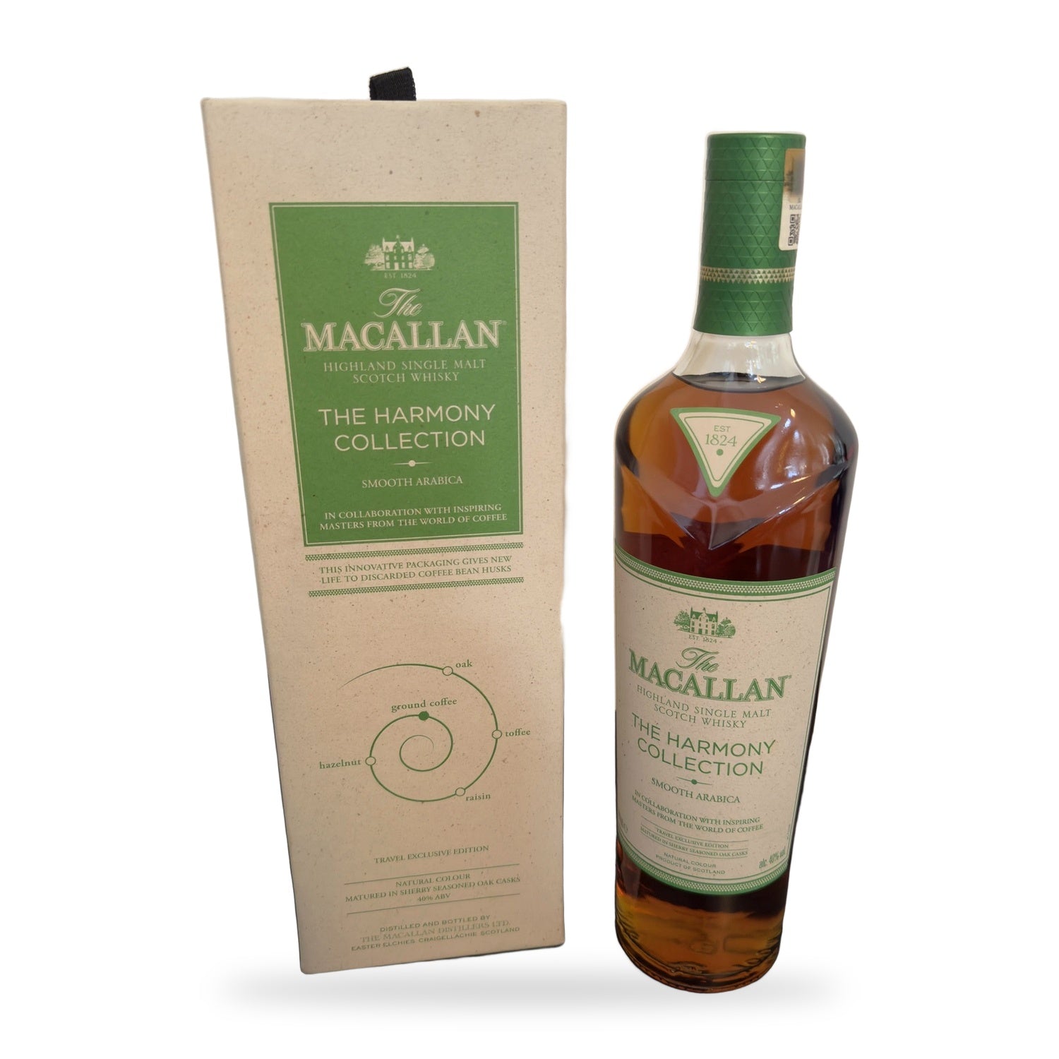 The Macallan Harmony Collection Smooth Arabica limited edition single malt Scotch whisky 700ml with gift box on white background