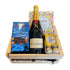 Moët & Chandon Impérial Brut Champagne gift crate with Ghirardelli Sea Salt Caramel Squares, Godiva Let&