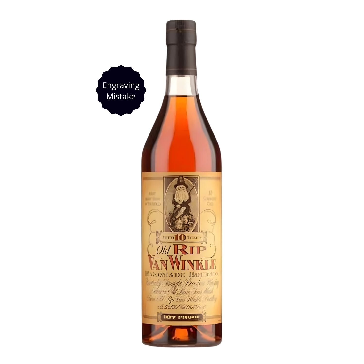 Old Rip Van Winkle 10 Year Bourbon – Engraving Mistake Bottle Deal (750ml)