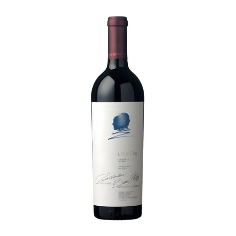 Wine bottle with a white label on a white background