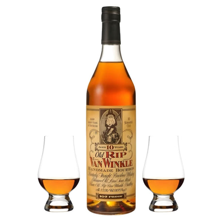 Pappy Van Winkle Old Rip Van Winkle 10 Year Bourbon Whiskey Gift Set with Glasses 750ml