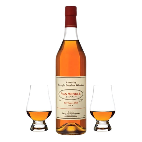 Pappy Van Winkle Special Reserve 12 Year Lot B Bourbon Whiskey Gift Set with Glasses 750ml
