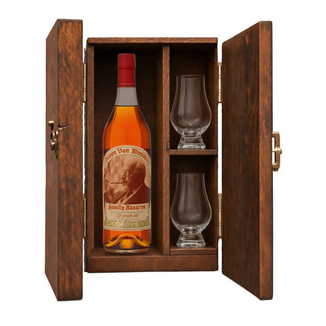 Pappy Van Winkle Family Reserve 20 Year Gift Set with Wooden Box & 2 Crystal Glasses – 750ml — Glencairn Glasses